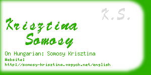 krisztina somosy business card